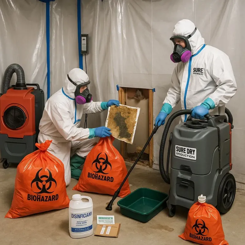 Contaminated Water Handling Protocols process in New Sharon, IA