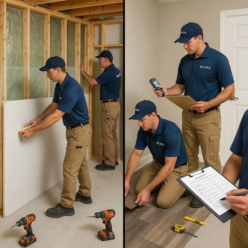 Repairs and Reconstruction process in New Sharon, IA